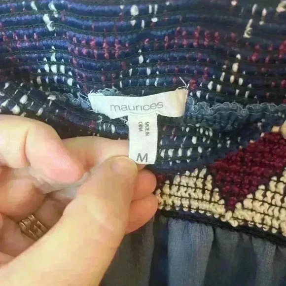 Maurices Dress Women Medium Blue Cold Shoulder Sewn Detail Knee Length Lined - Picture 7 of 9